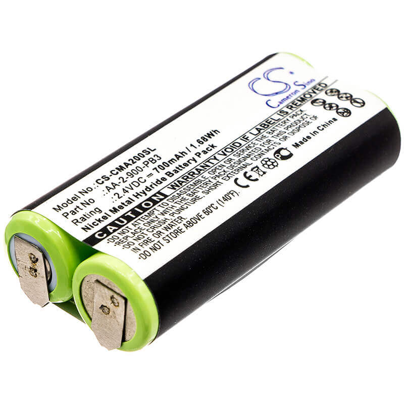2.4V, Ni-MH, 700mAh, Personal Care battery fits Clarisonic, Aa-2-900-pb3, Mia 2, 1.68Wh Personal Care Cameron Sino Technology Limited