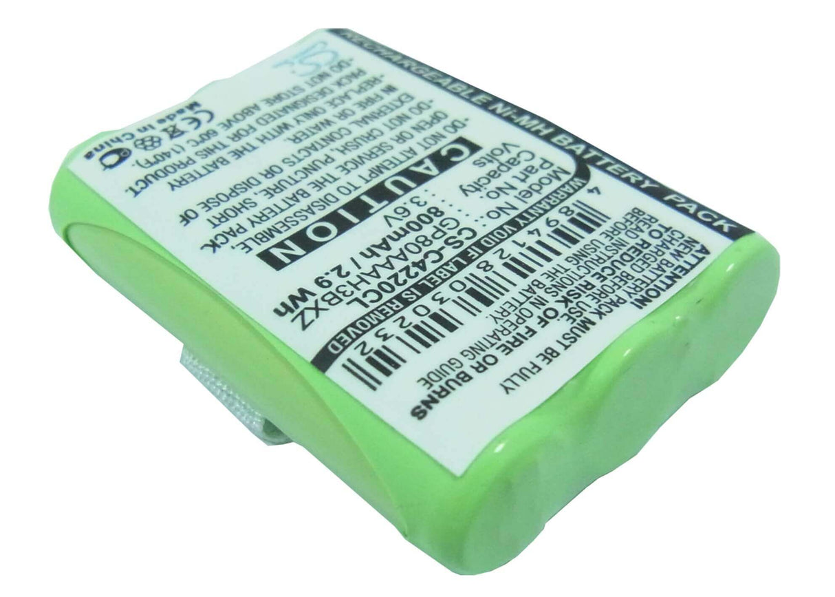 3.6V, Ni-MH, 800mAh, Cordless Phone battery fits Clarity, Gp80aaah3bxz, Professional C4220, Professional C4230, 2.88Wh Cordless Phone Cameron Sino Technology Limited (Cordless Phone)