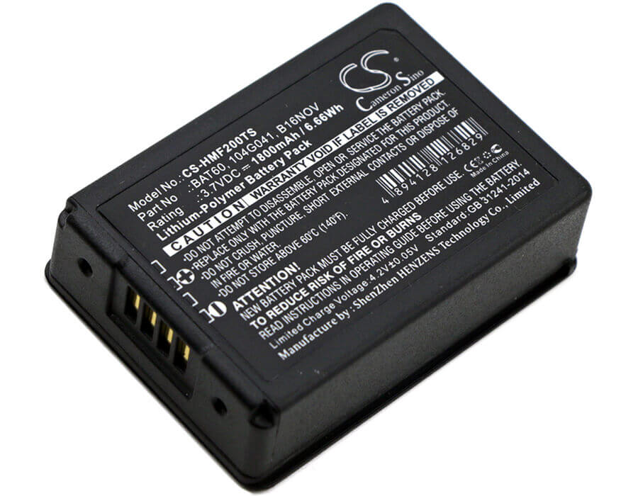 3.7V, Li-Polymer, 1800mAh, Headset battery fits Clear-com, Hme, 104g041, Freespeak Ii, 6.66Wh Wireless Headset Cameron Sino Technology Limited