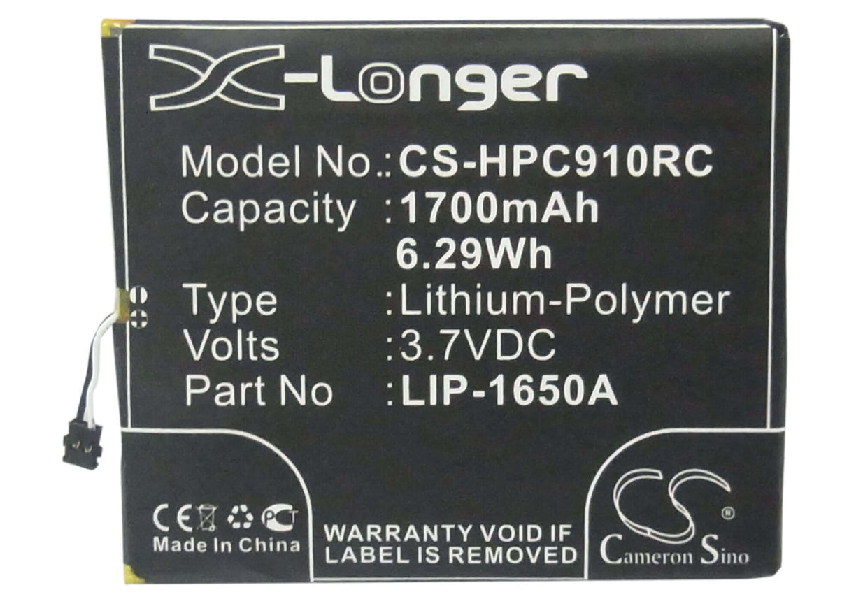 3.7V, Li-Polymer, 1700mAh, Hotspot battery fits Freedompop, Clear, Lip-1650a, Ifm-910cw, Ifm-930cw, 6.29Wh Hotspot Cameron Sino Technology Limited