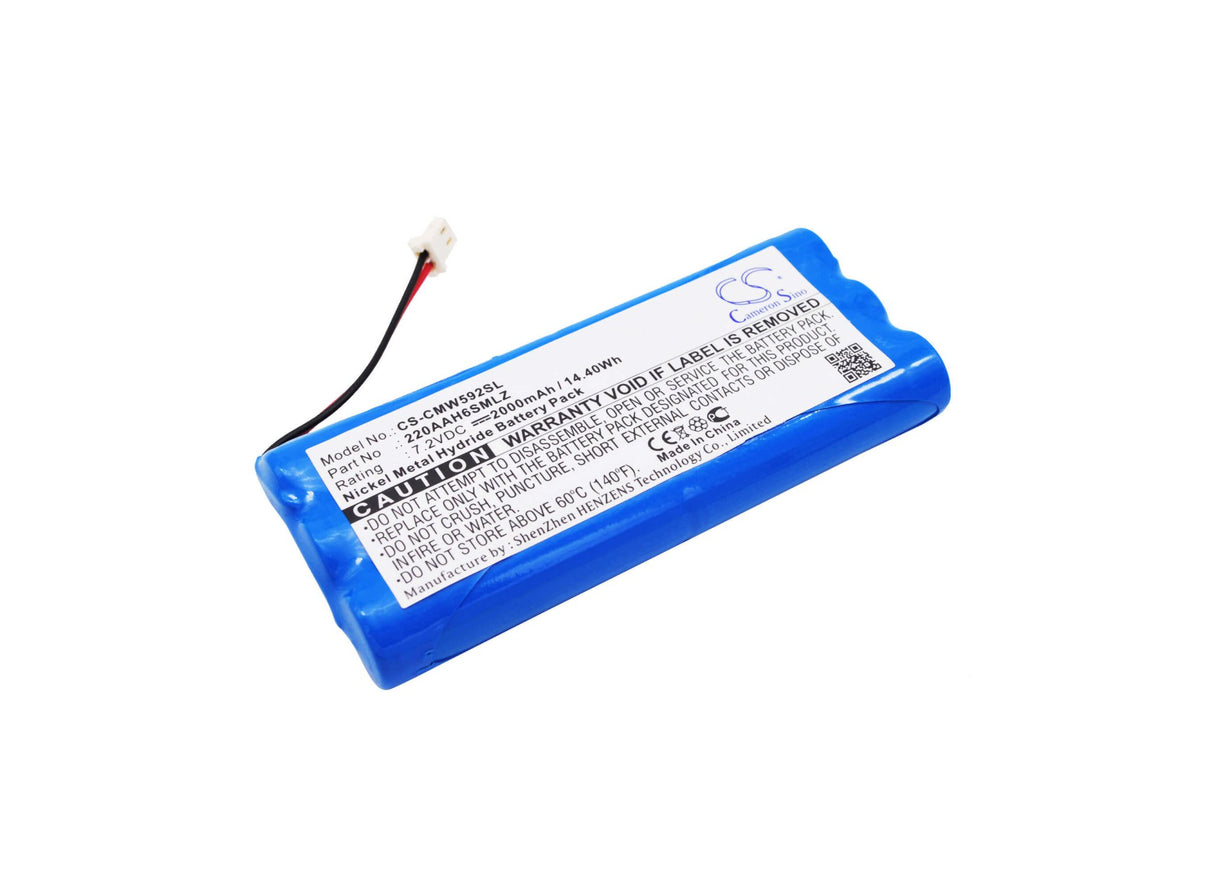 7.2V, Ni-MH, 2000mAh, Communication & Conferencing battery fits Clearone, Nec, 220aah6smlz, 592-158-001, 592-158-002, 14.4Wh Communication & Conferencing Cameron Sino Technology Limited