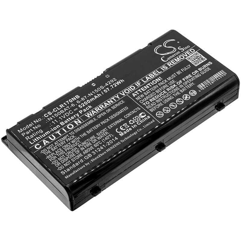 Battery For Clevo, N150rd, N150rd1, N150rf 11.1v, 5200mah - 57.72wh Notebook, Laptop Cameron Sino Technology Limited