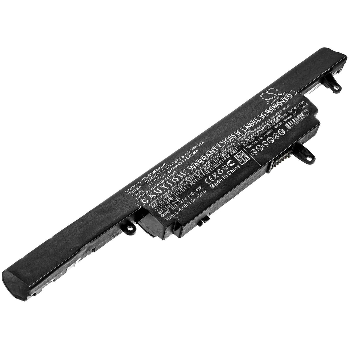 Battery For Clevo, Premium Tv Xs3210, W940s 11.1v, 2200mah - 24.42wh Notebook, Laptop Cameron Sino Technology Limited