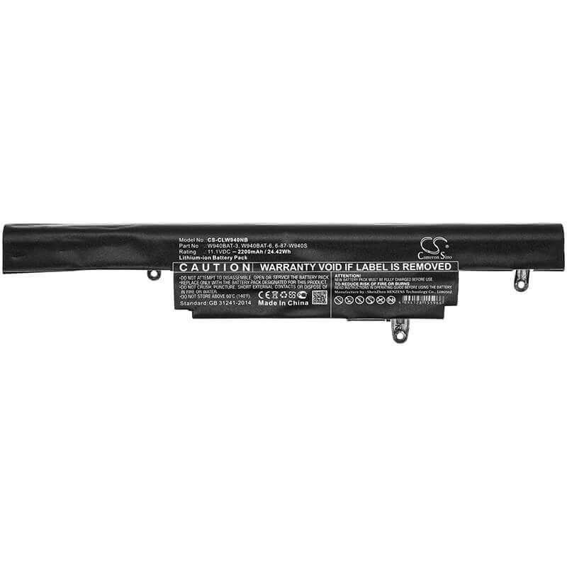 Battery For Clevo, Premium Tv Xs3210, W940s 11.1v, 2200mah - 24.42wh Notebook, Laptop Cameron Sino Technology Limited