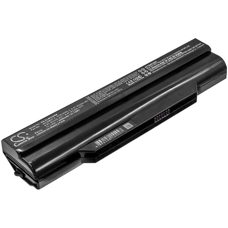 Battery For Clevo, W230, W230sd, W230ss 11.1v, 5200mah - 57.72wh Notebook, Laptop Cameron Sino Technology Limited