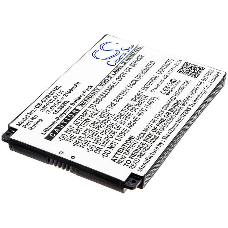 7.6V, Li-Polymer, 2100mAh, Payment Terminal battery fits Clover, Aha22121001, C401u, Flex, 15.96Wh Payment Terminal Cameron Sino Technology Limited