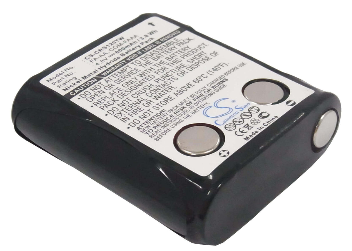 4.8V, Ni-MH, 800mAh, Two-Way Radio battery fits Cobra, Com-faaa, Frs117, Frs120, 3.84Wh Two-Way Radio Cameron Sino Technology Limited