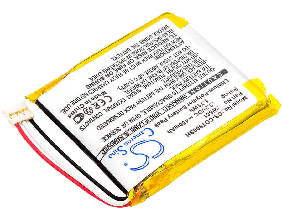 3.8V, Li-Polymer, 450mAh, Smartwatch battery fits Codio, W801, K8, T8, 1.71Wh Smartwatch Cameron Sino Technology Limited
