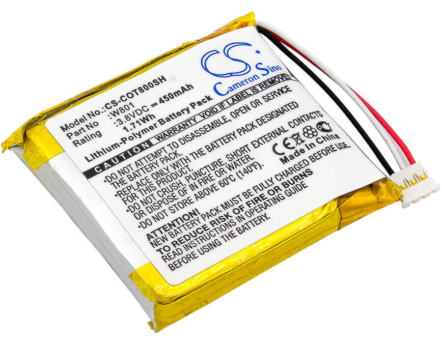 3.8V, Li-Polymer, 450mAh, Smartwatch battery fits Codio, W801, K8, T8, 1.71Wh Smartwatch Cameron Sino Technology Limited