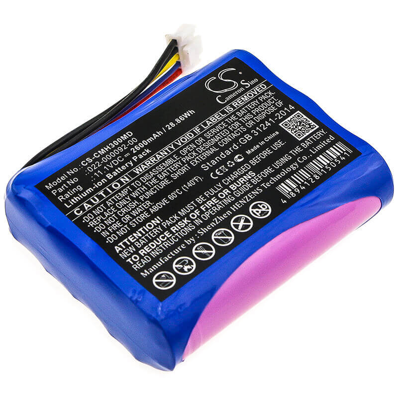11.1V, Li-ion, 2600mAh, Medical battery fits Comen, 022-000092-00, H3, 28.86Wh Medical Cameron Sino Technology Limited (Medical)