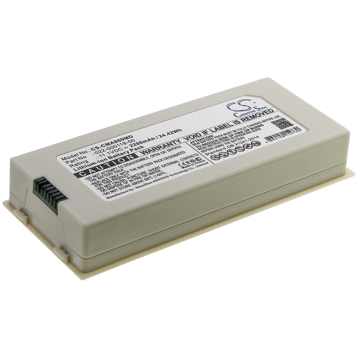 11.1V, Li-ion, 2200mAh, Medical battery fits Comen, 022-000108-00, Nc10, Nc10a, 24.42Wh Medical Cameron Sino Technology Limited (Medical)