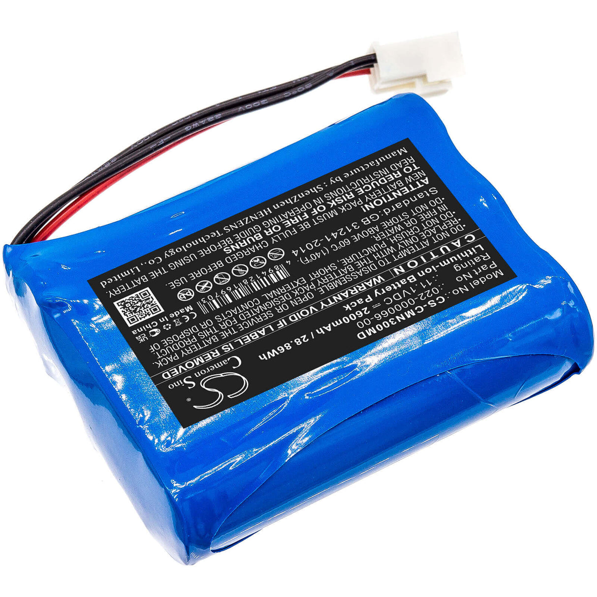 11.1V, Li-ion, 2600mAh, Batterie médicale compatible avec Comen, 022-000066-00, Ecg Cm300, Nc3, 28.86Wh Médical Cameron Sino Technology Limited (Médical)