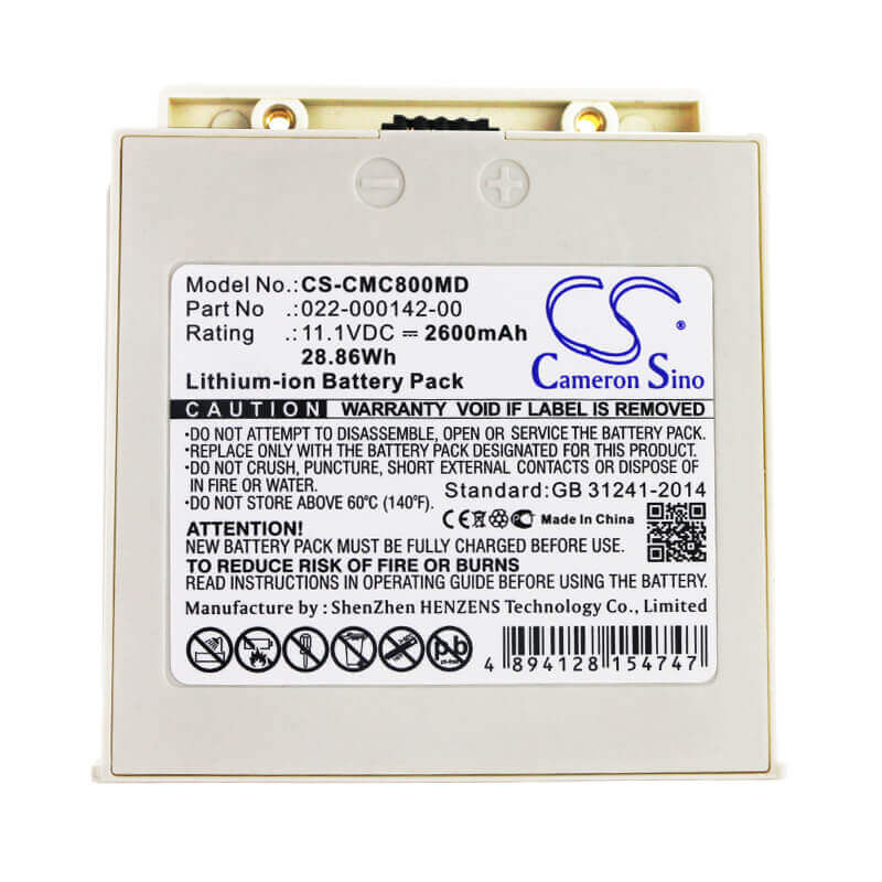 11.1V, Li-ion, 2600mAh, Medical battery fits Comen, 022-000142-00, Nc8, 28.86Wh Medical Cameron Sino Technology Limited (Medical)