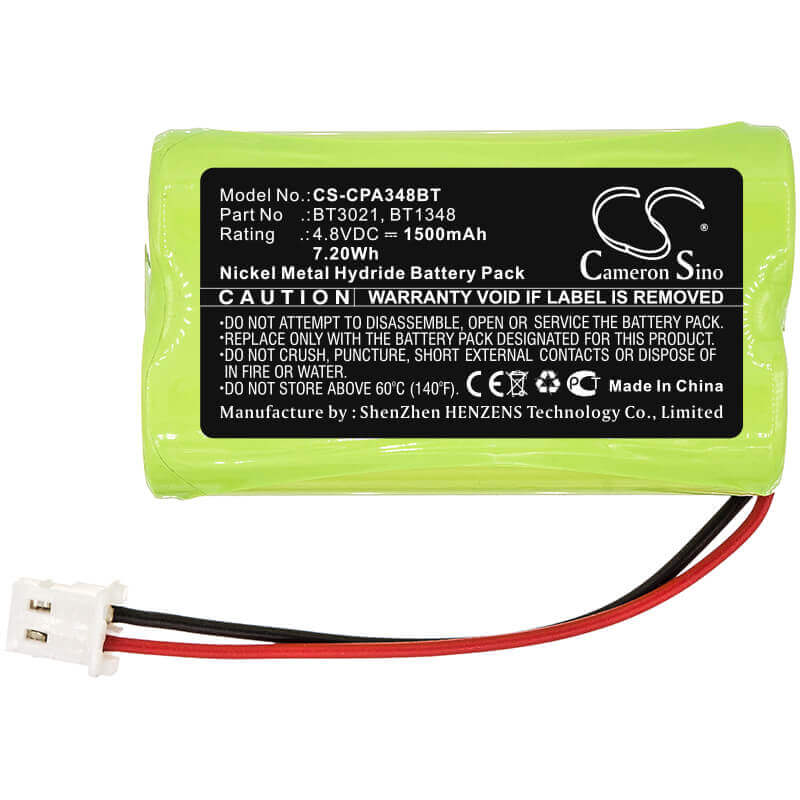 Ni-MH, Alarm Battery For Commpact, Secuself Control Panel 4.8v, 1500mah - 7.20wh Alarm System Cameron Sino Technology Limited