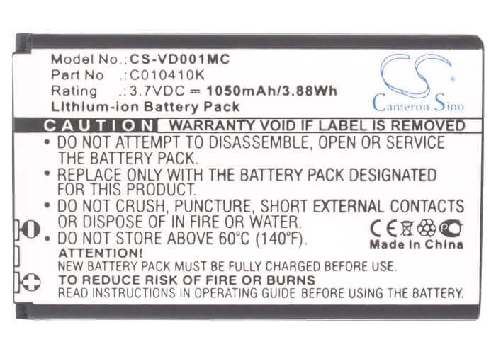 3.7V, Li-ion, 1050mAh, Camera battery fits Bluewalker, Spare, Powerwalker, Contour, Oregon, Aiptek, Vholdr, C010410k, Mini Pocketdv 8900, Mini Pocketdv M1, 3.885Wh Camera Cameron Sino Technology Limited (Camera)