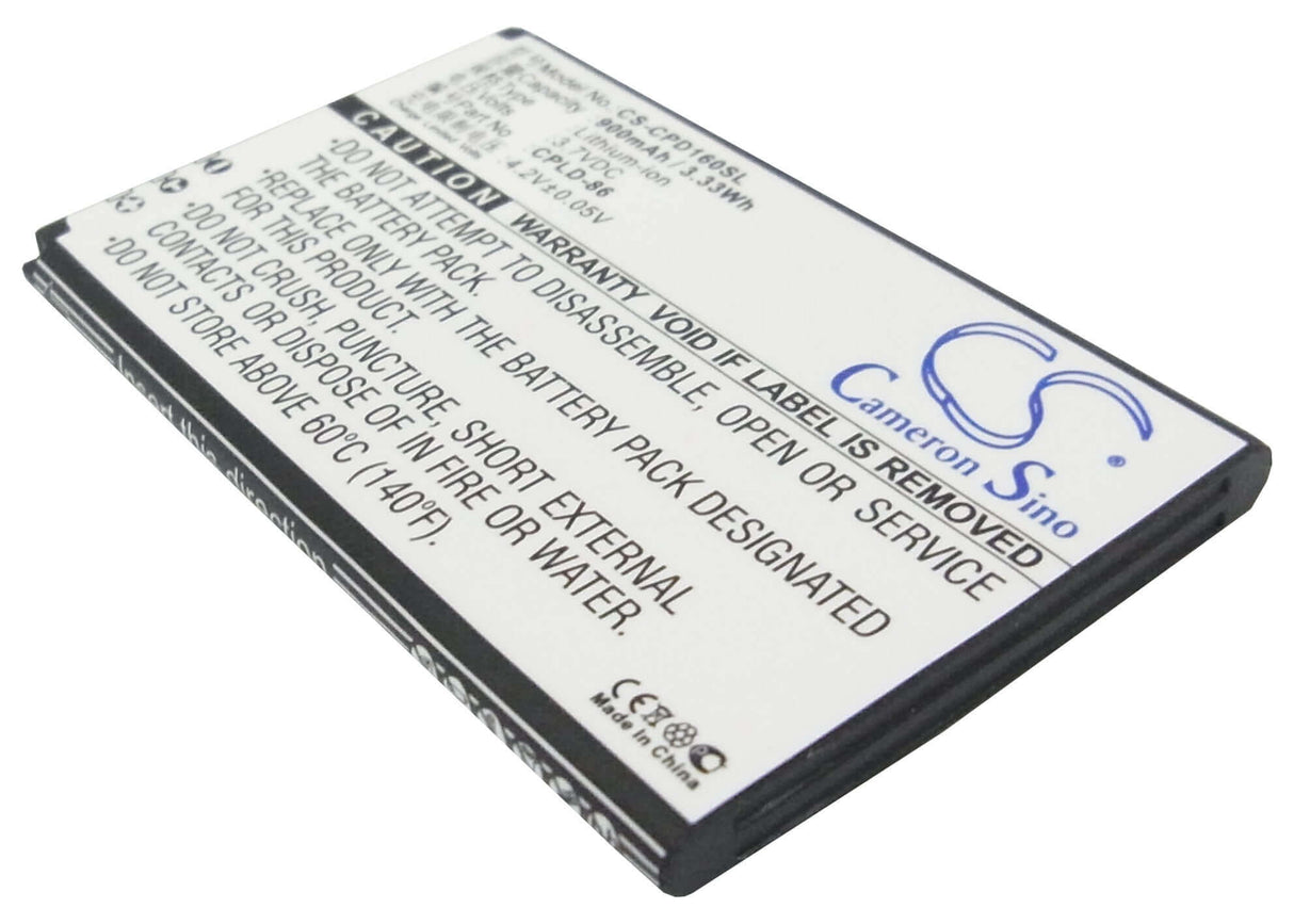 3.7V, Li-ion, 900mAh, SmartPhone battery fits Coolpad, Cpld-86, 1606, 1606+, 3.33Wh Mobile, SmartPhone Cameron Sino Technology Limited (Suspended)