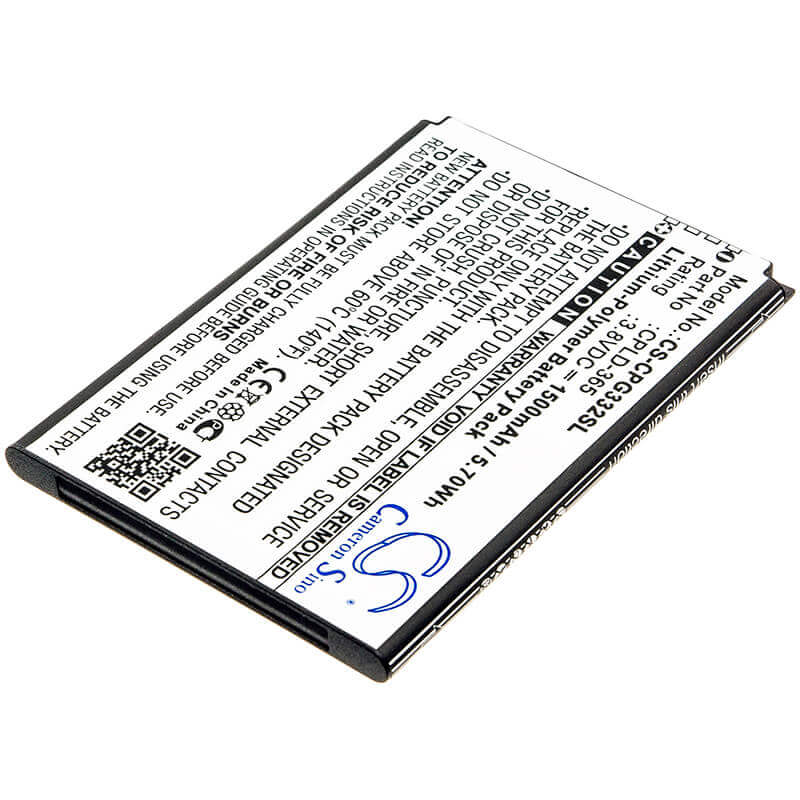 3.8V, Li-Polymer, 1500mAh, SmartPhone battery fits Coolpad, T-mobile, Cpld-365, 3320a, Rogue 4g, 5.7Wh Mobile, SmartPhone Cameron Sino Technology Limited (Smartphone)