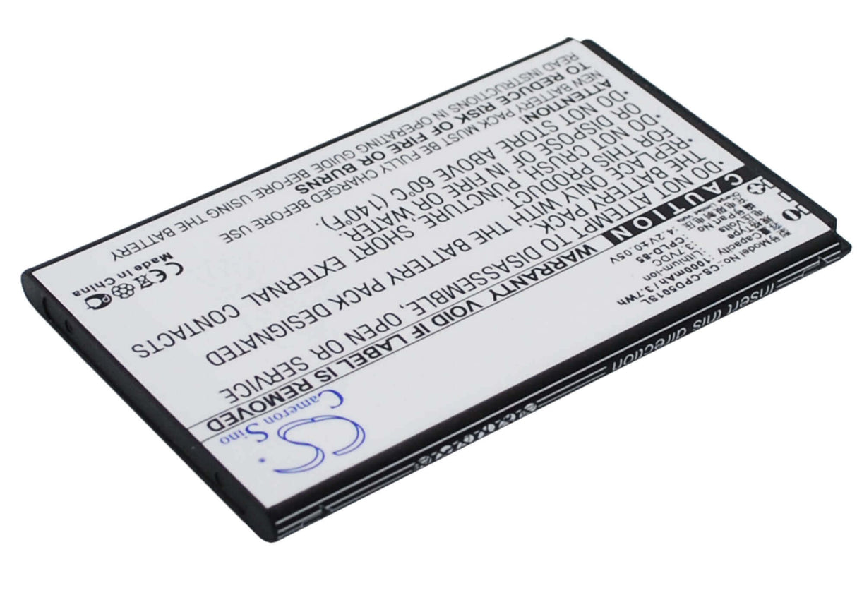 3.7V, Li-ion, 1000mAh, SmartPhone battery fits Coolpad, Cpld-85, 5010, 3.7Wh Mobile, SmartPhone Cameron Sino Technology Limited (Suspended)
