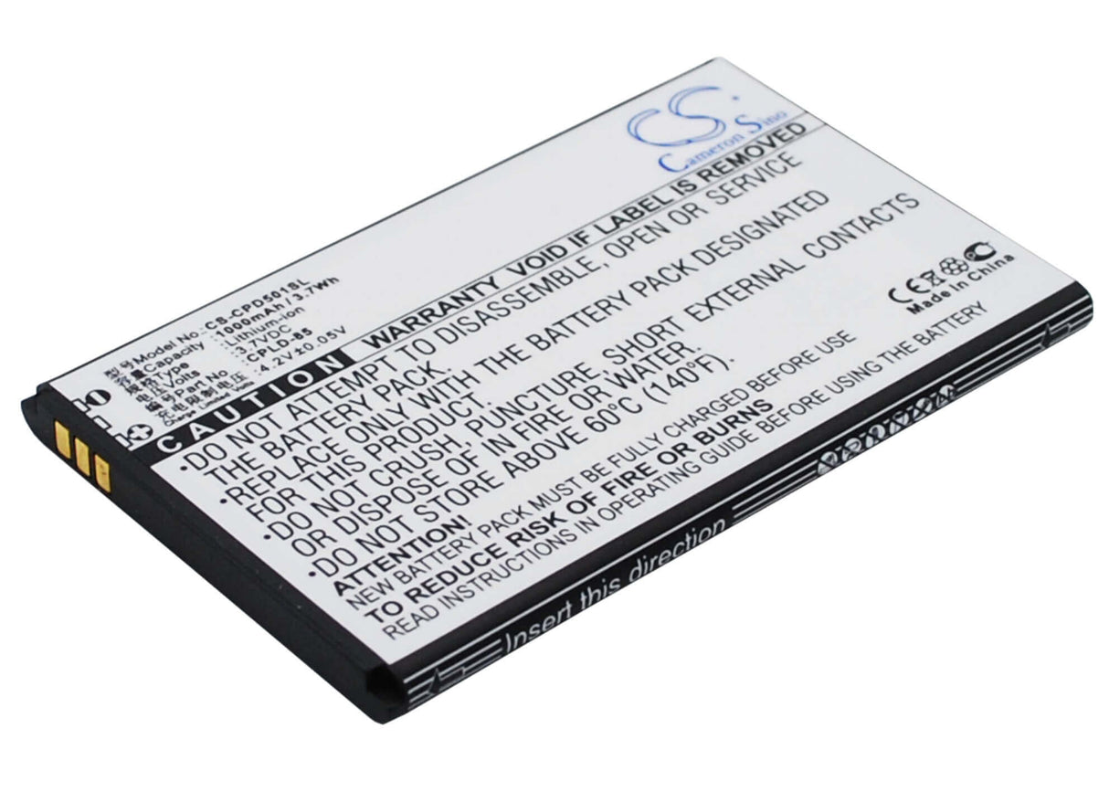 3.7V, Li-ion, 1000mAh, SmartPhone battery fits Coolpad, Cpld-85, 5010, 3.7Wh Mobile, SmartPhone Cameron Sino Technology Limited (Suspended)