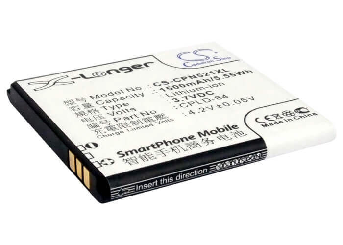 3.7V, Li-ion, 1500mAh, SmartPhone battery fits Coolpad, Cpld-84, 5210, 7235, 5.55Wh Mobile, SmartPhone Cameron Sino Technology Limited (Suspended)