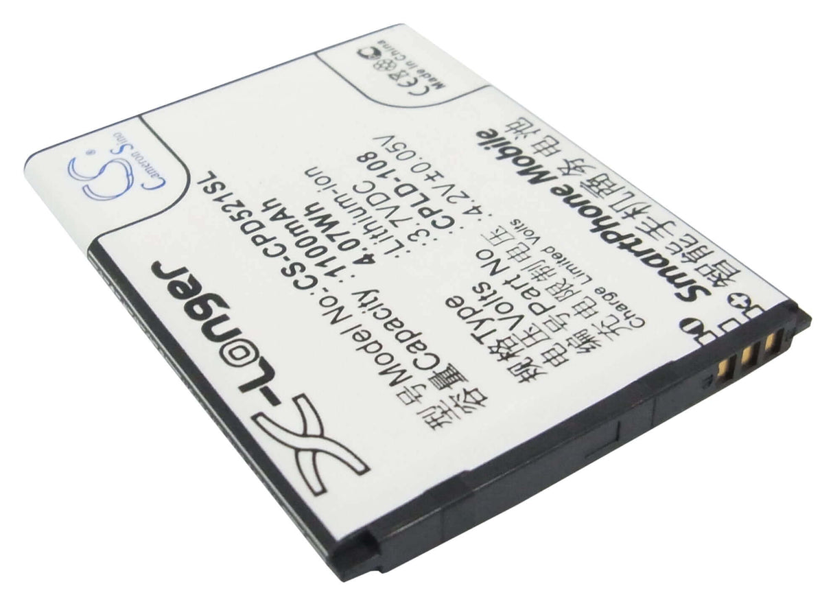 3.7V, Li-ion, 1100mAh, SmartPhone battery fits Coolpad, Cpld-108, 5210a, 5210d, 4.07Wh Mobile, SmartPhone Cameron Sino Technology Limited (Suspended)