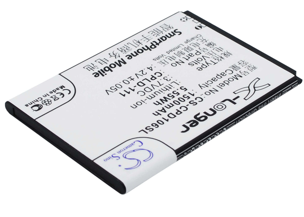 3.7V, Li-ion, 1500mAh, SmartPhone battery fits Coolpad, Cpld-106, 5213, 5216d, 5.55Wh Mobile, SmartPhone Cameron Sino Technology Limited (Smartphone)