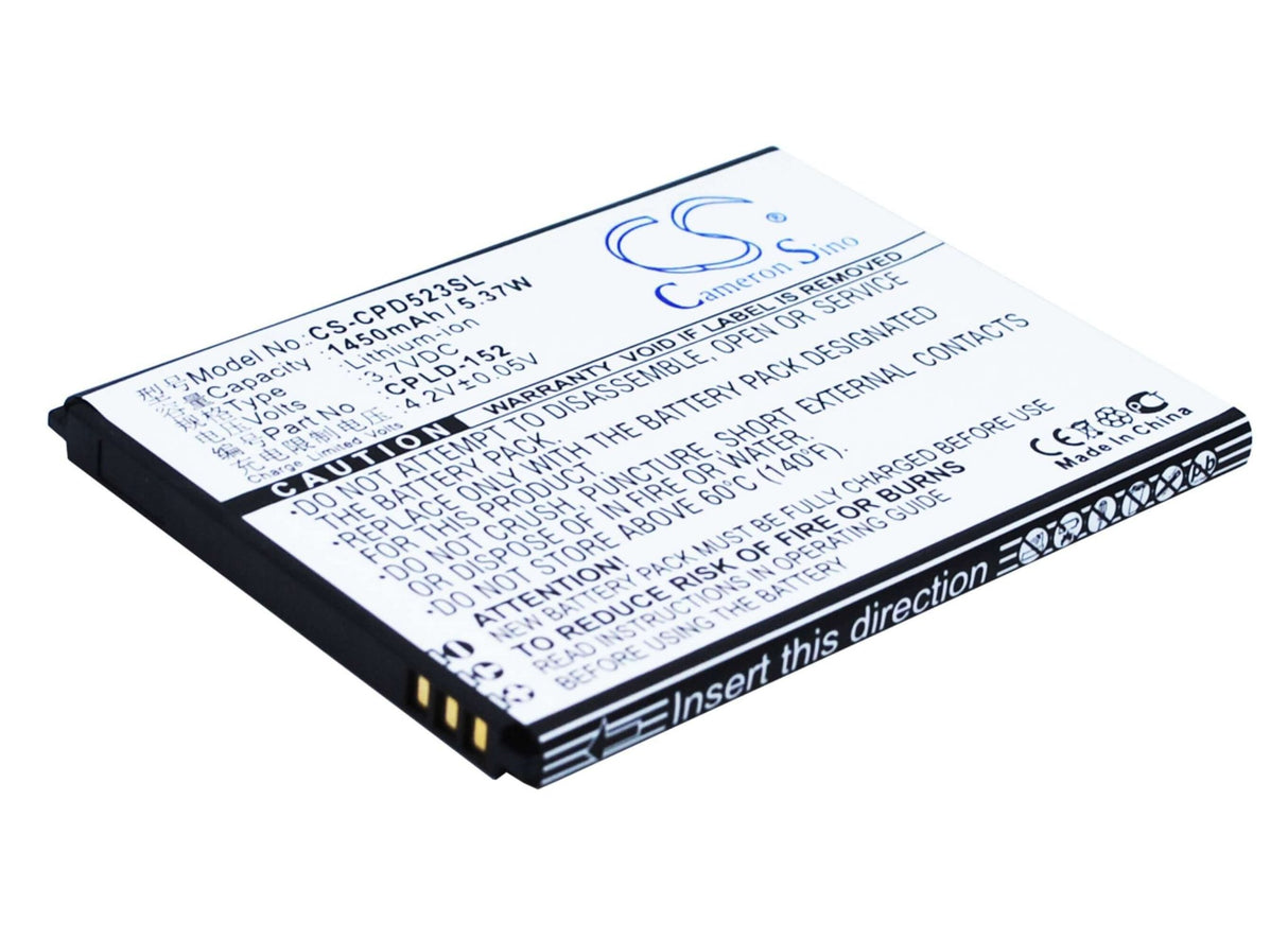3.7V, Li-ion, 1450mAh, SmartPhone battery fits Coolpad, Cpld-152, 5263, 5360, 5.37Wh Mobile, SmartPhone Cameron Sino Technology Limited (Smartphone)