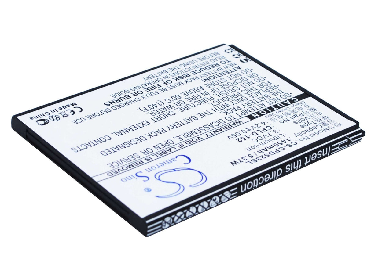 3.7V, Li-ion, 1450mAh, SmartPhone battery fits Coolpad, Cpld-152, 5263, 5360, 5.37Wh Mobile, SmartPhone Cameron Sino Technology Limited (Smartphone)