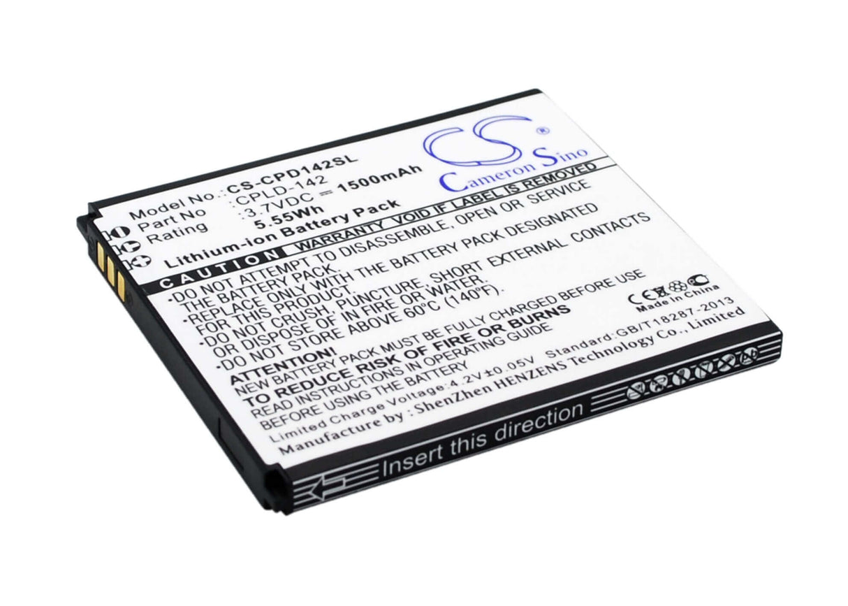 3.7V, Li-ion, 1500mAh, SmartPhone battery fits Coolpad, Cpld-142, 5313s, 5.55Wh Mobile, SmartPhone Cameron Sino Technology Limited (Suspended)