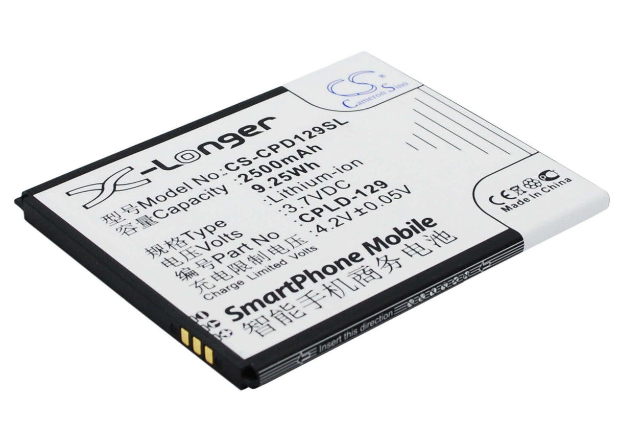 3.7V, Li-ion, 2500mAh, SmartPhone battery fits Coolpad, Cpld-129, 5315, 9.25Wh Mobile, SmartPhone Cameron Sino Technology Limited (Suspended)