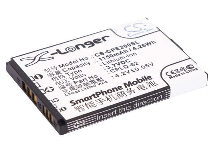 3,7V, Li-ion, 1150mAh, batterie de smartphone compatible avec Coolpad, Cpld-62, 5800, D280, 4,26Wh Mobile, SmartPhone Cameron Sino Technology Limited (Suspendu)
