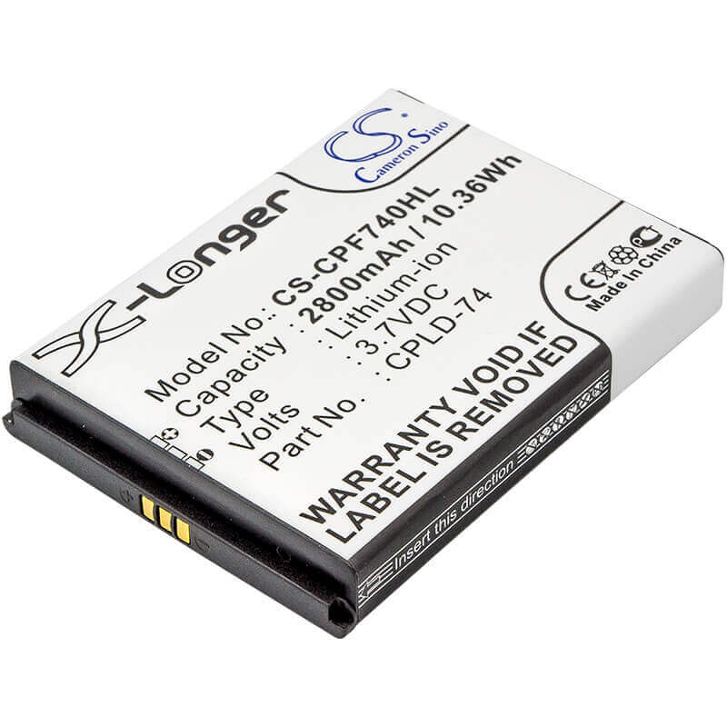 3,7V, Li-ion, 2800mAh, batterie de smartphone compatible avec Coolpad, Metropcs, Cpld-74, 5860, 5860e, 10,36Wh Mobile, Smartphone Cameron Sino Technology Limited (Smartphone)