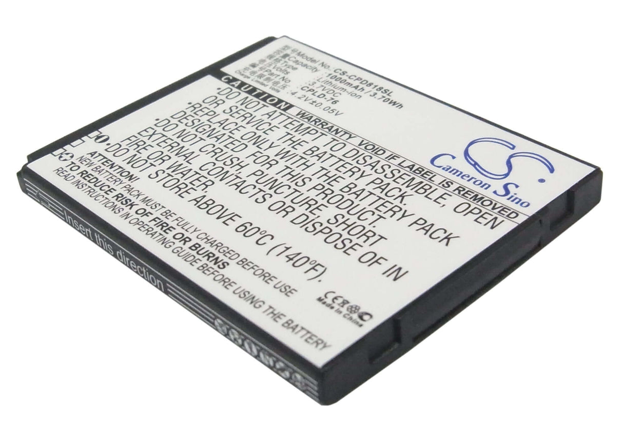 3.7V, Li-ion, 1000mAh, SmartPhone battery fits Coolpad, Cpld-76, 5216, 5860+, 3.7Wh Mobile, SmartPhone Cameron Sino Technology Limited (Suspended)