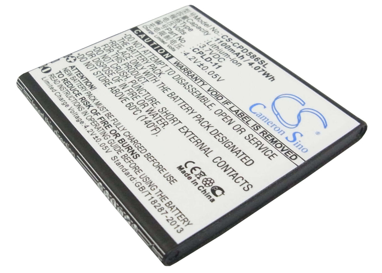 3.7V, Li-ion, 1100mAh, SmartPhone battery fits Coolpad, Cpld-11, 5860s, 5910, 4.07Wh Mobile, SmartPhone Cameron Sino Technology Limited (Suspended)