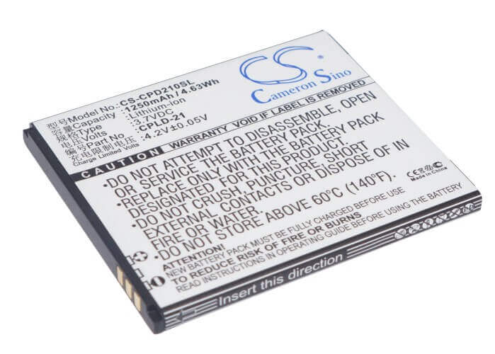 Battery For Coolpad 5876, 5890, 7260s 3.7v, 1250mah - 4.63wh Batteries for Electronics Cameron Sino Technology Limited (Suspended)