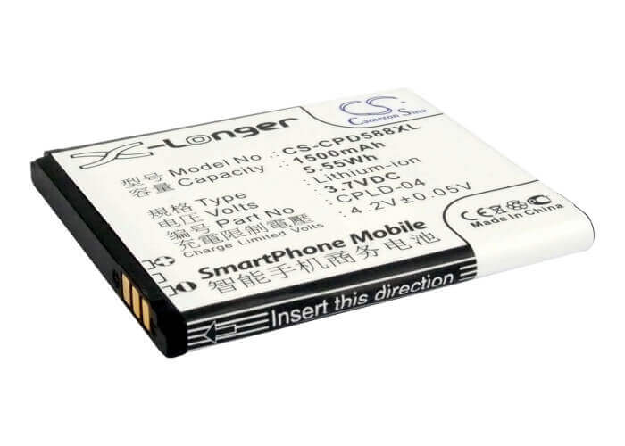 3.7V, Li-ion, 1500mAh, SmartPhone battery fits Coolpad, Cpld-04, 5880, 5.55Wh Mobile, SmartPhone Cameron Sino Technology Limited (Suspended)