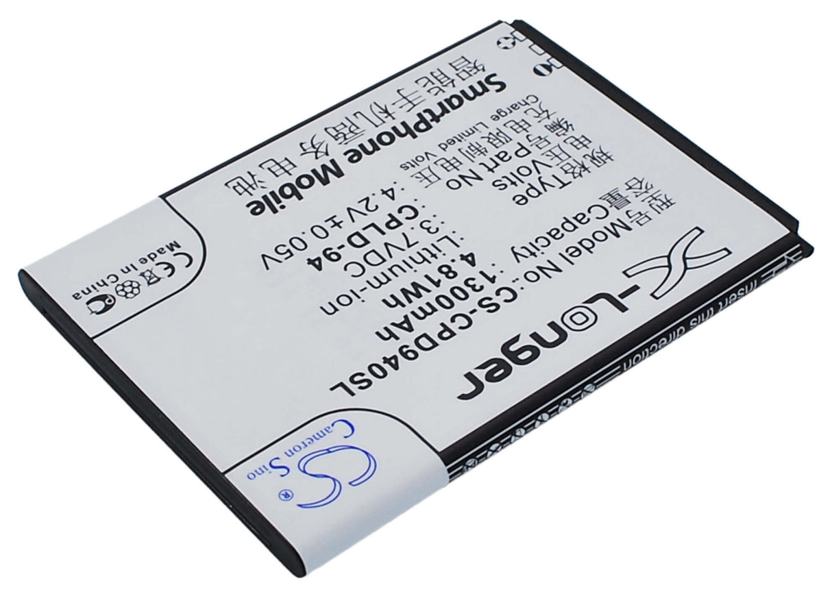 3.7V, Li-ion, 1300mAh, SmartPhone battery fits Coolpad, Cpld-94, 5210s, 7011, 4.81Wh Mobile, SmartPhone Cameron Sino Technology Limited (Suspended)