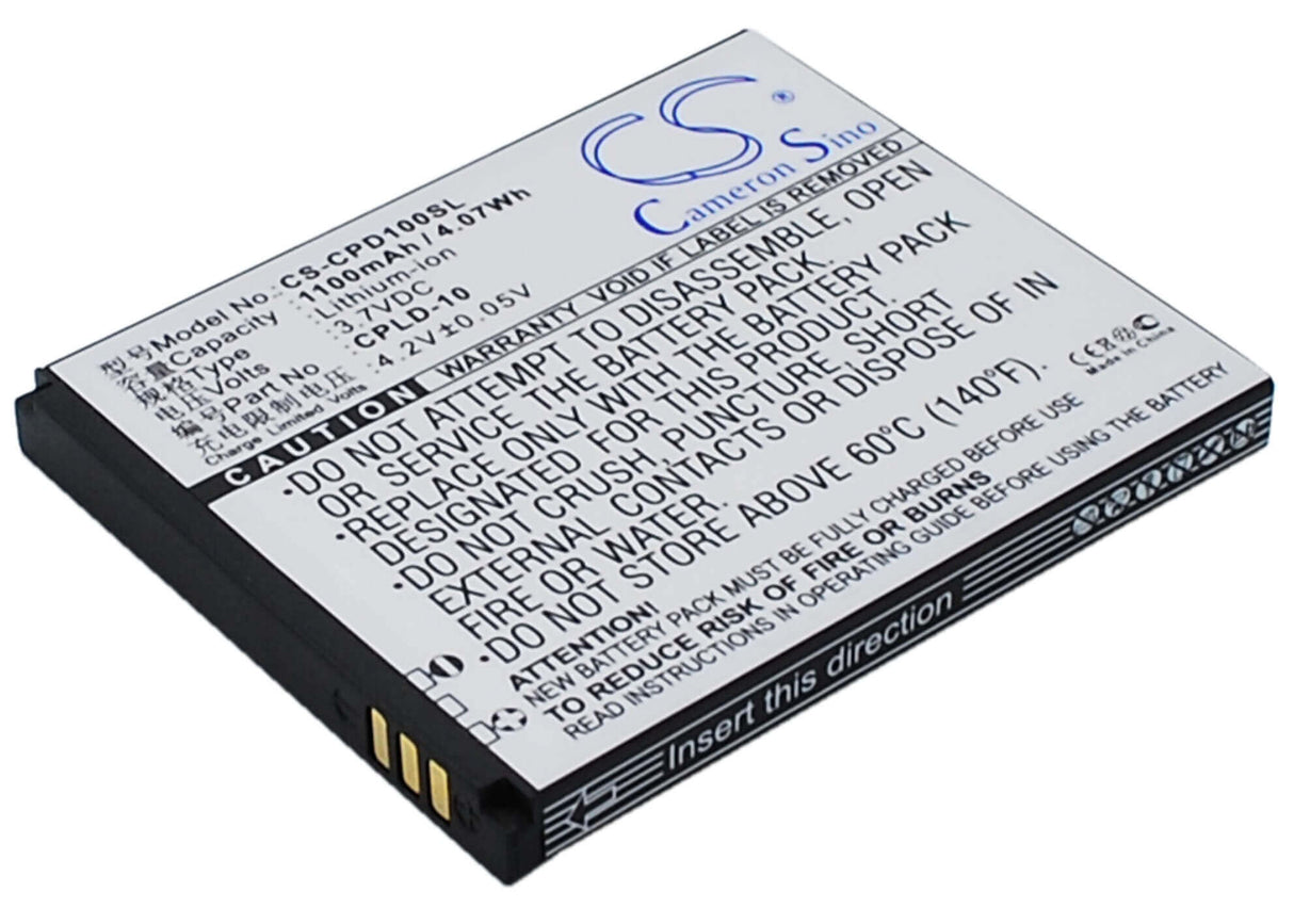3.7V, Li-ion, 1100mAh, SmartPhone battery fits Coolpad, Cpld-10, 5216s, 7230, 4.07Wh Mobile, SmartPhone Cameron Sino Technology Limited (Suspended)