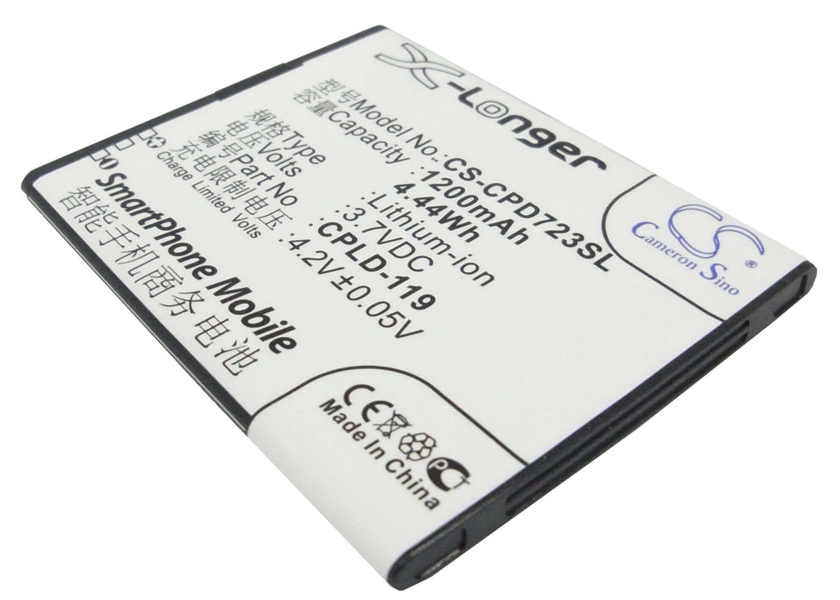3.7V, Li-ion, 1200mAh, SmartPhone battery fits Coolpad, Cpld-119, 7232, 4.44Wh Mobile, SmartPhone Cameron Sino Technology Limited (Smartphone)
