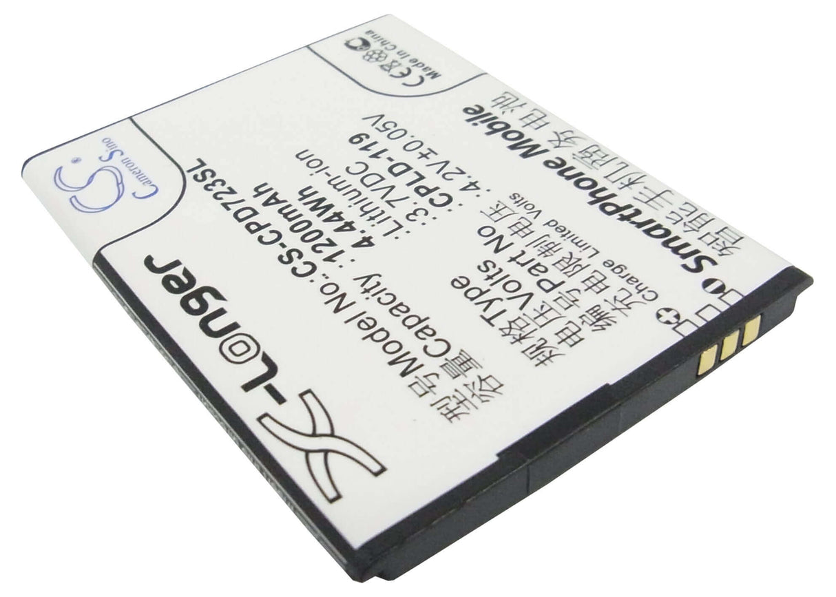 3.7V, Li-ion, 1200mAh, SmartPhone battery fits Coolpad, Cpld-119, 7232, 4.44Wh Mobile, SmartPhone Cameron Sino Technology Limited (Smartphone)