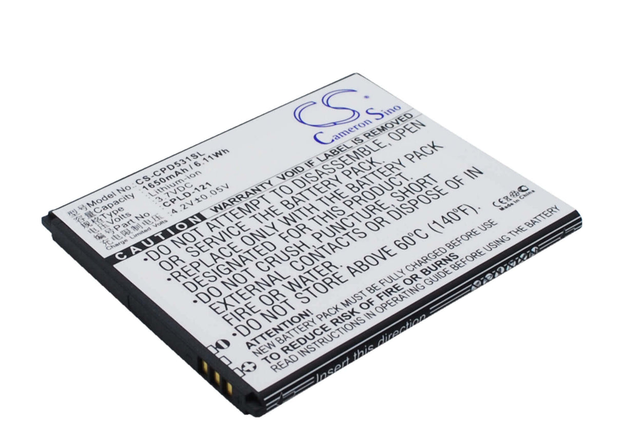 3.7V, Li-ion, 1650mAh, SmartPhone battery fits Coolpad, Cpld-121, 5311, 7251, 6.11Wh Mobile, SmartPhone Cameron Sino Technology Limited (Smartphone)