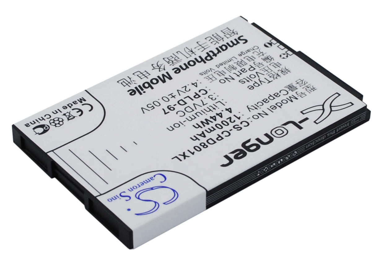 3.7V, Li-ion, 1200mAh, SmartPhone battery fits Coolpad, Cpld-97, 8010, 4.44Wh Mobile, SmartPhone Cameron Sino Technology Limited (Smartphone)