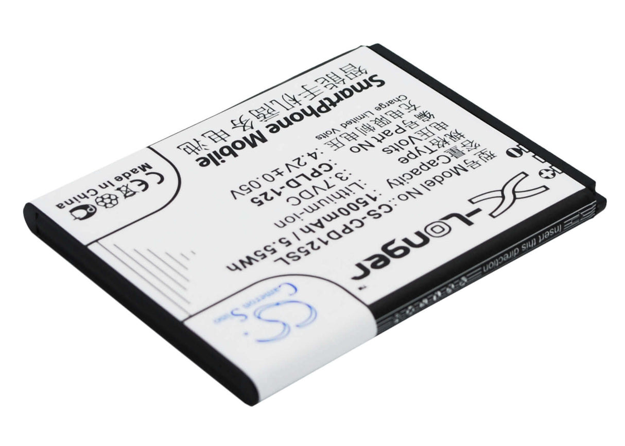3.7V, Li-ion, 1500mAh, SmartPhone battery fits Coolpad, Cpld-125, 8017-t00, 5.55Wh Mobile, SmartPhone Cameron Sino Technology Limited (Smartphone)