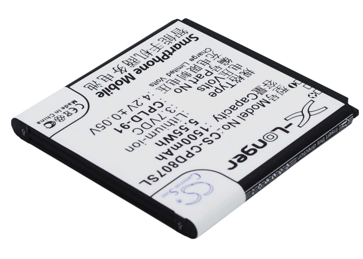 3.7V, Li-ion, 1500mAh, SmartPhone battery fits Coolpad, Cpld-91, 8028, 8070, 5.55Wh Mobile, SmartPhone Cameron Sino Technology Limited (Smartphone)
