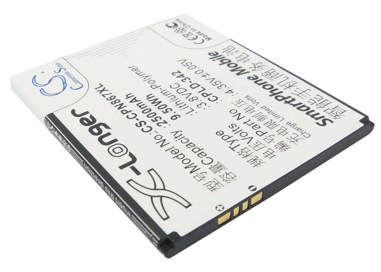 3.8V, Li-Polymer, 2500mAh, SmartPhone battery fits Coolpad, Cpld-342, 8670, Note, 9.5Wh Mobile, SmartPhone Cameron Sino Technology Limited (Suspended)
