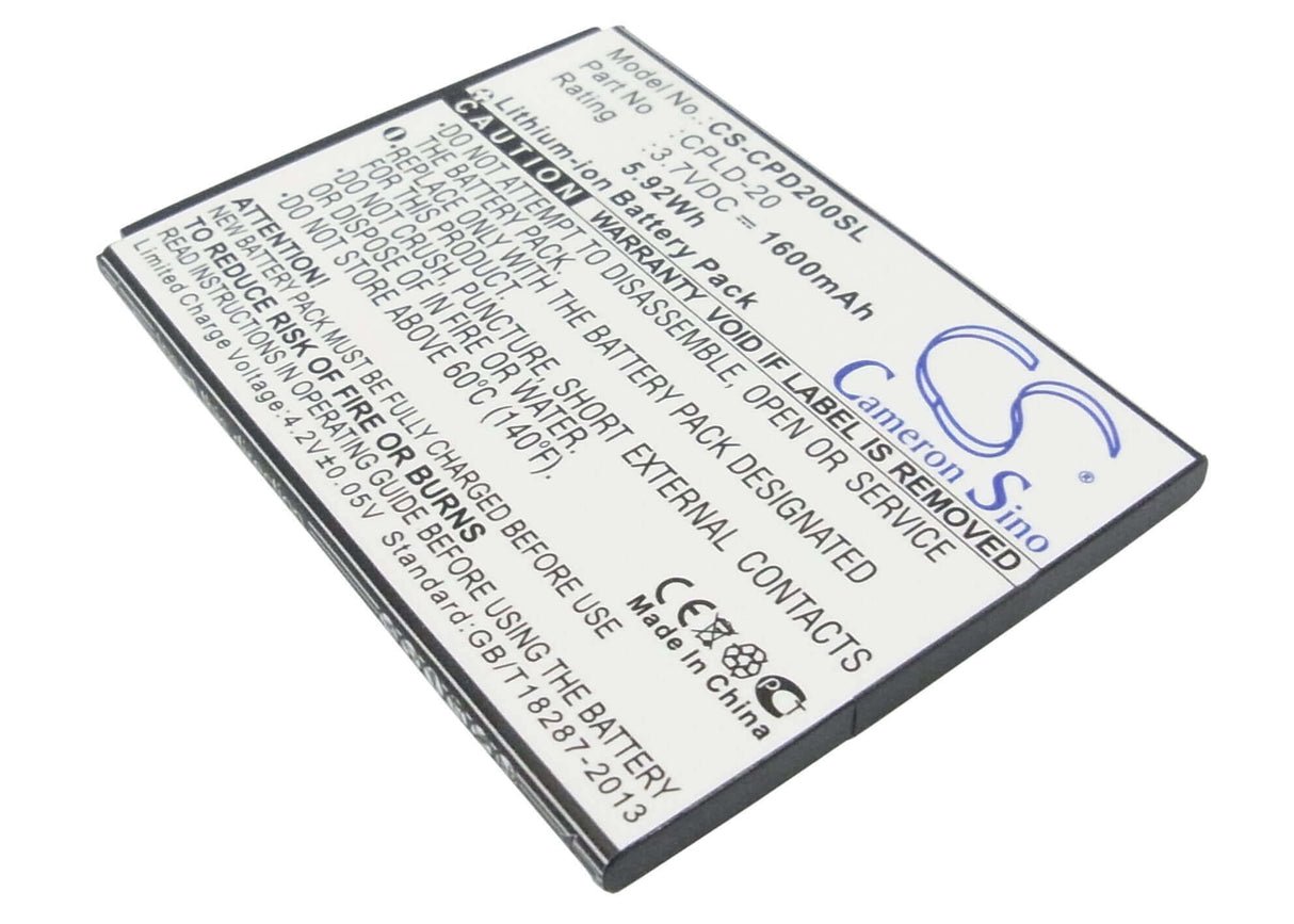 3.7V, Li-ion, 1600mAh, SmartPhone battery fits Coolpad, Cpld-20, 8730, 8736, 5.92Wh Mobile, SmartPhone Cameron Sino Technology Limited (Suspended)