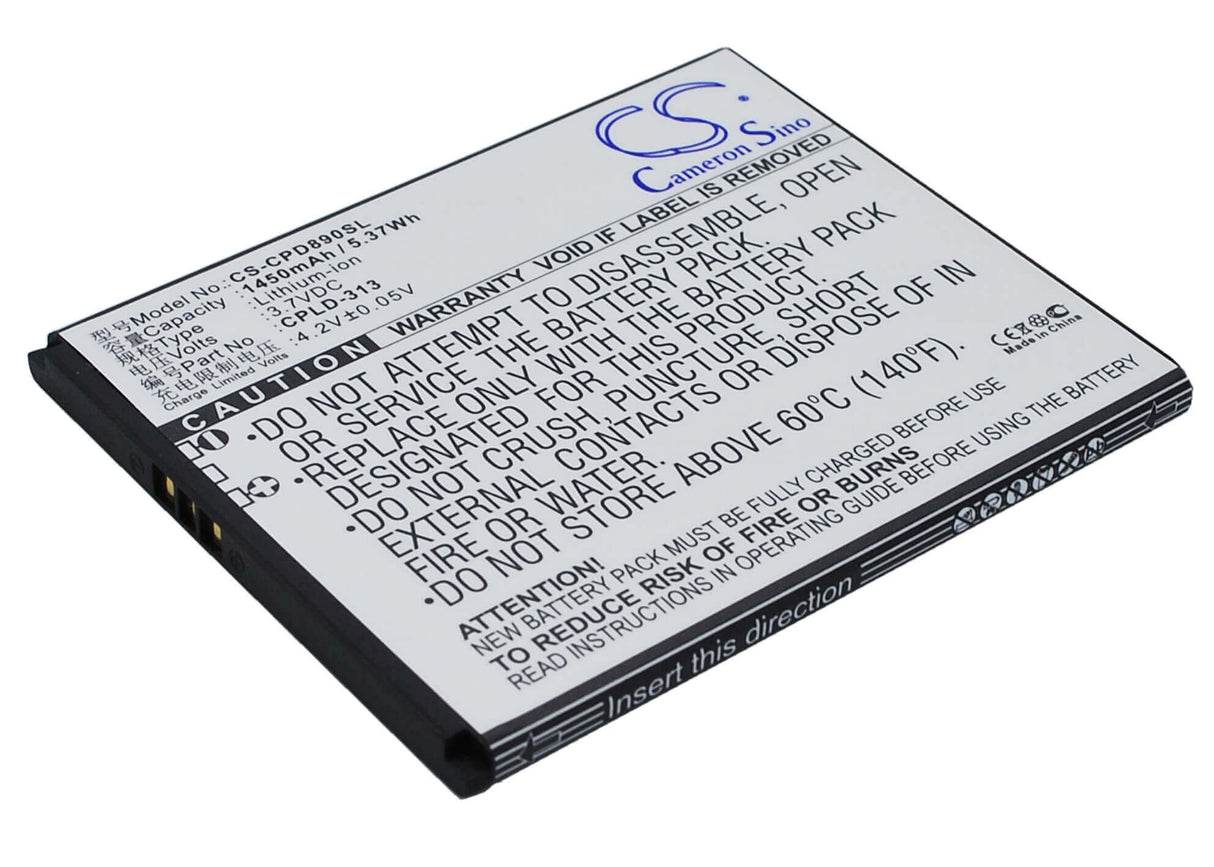 3.7V, Li-ion, 1450mAh, SmartPhone battery fits Coolpad, Cpld-313, 4 Mini, 8908, 5.37Wh Mobile, SmartPhone Cameron Sino Technology Limited (Suspended)