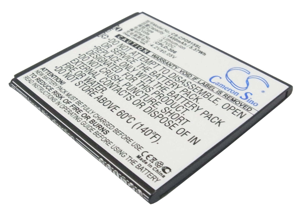3.7V, Li-ion, 1450mAh, SmartPhone battery fits Coolpad, Cpld-306, 9150, 9150w, 5.37Wh Mobile, SmartPhone Cameron Sino Technology Limited (Suspended)