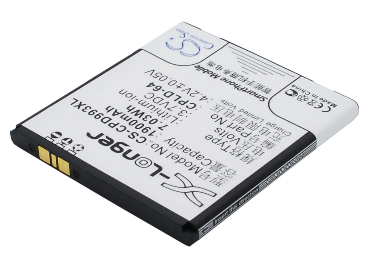 3.7V, Li-ion, 1900mAh, SmartPhone battery fits Coolpad, Cpld-64, 9930, W702, 7.03Wh Mobile, SmartPhone Cameron Sino Technology Limited (Suspended)