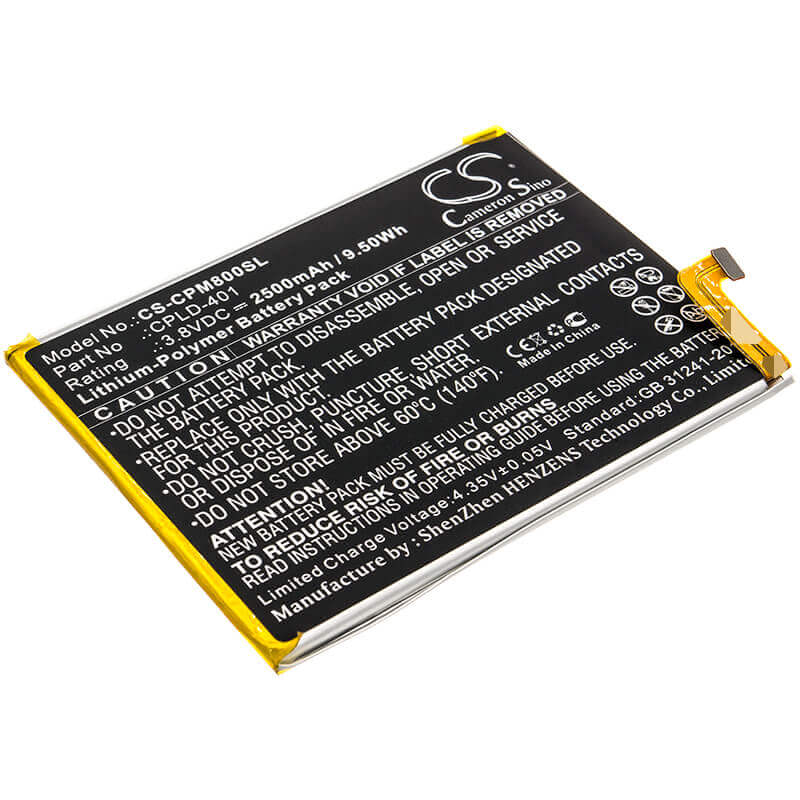 3.8V, Li-Polymer, 2500mAh, SmartPhone battery fits Coolpad, Cpld-401, A8-930 A8-831, Max A8, 9.5Wh Mobile, SmartPhone Cameron Sino Technology Limited (Suspended)